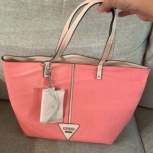 GUESS PINK shoulder bags with wallet attached